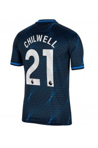 Chelsea Ben Chilwell #21 Jalkapallovaatteet Vieraspaita 2023-24 Lyhythihainen